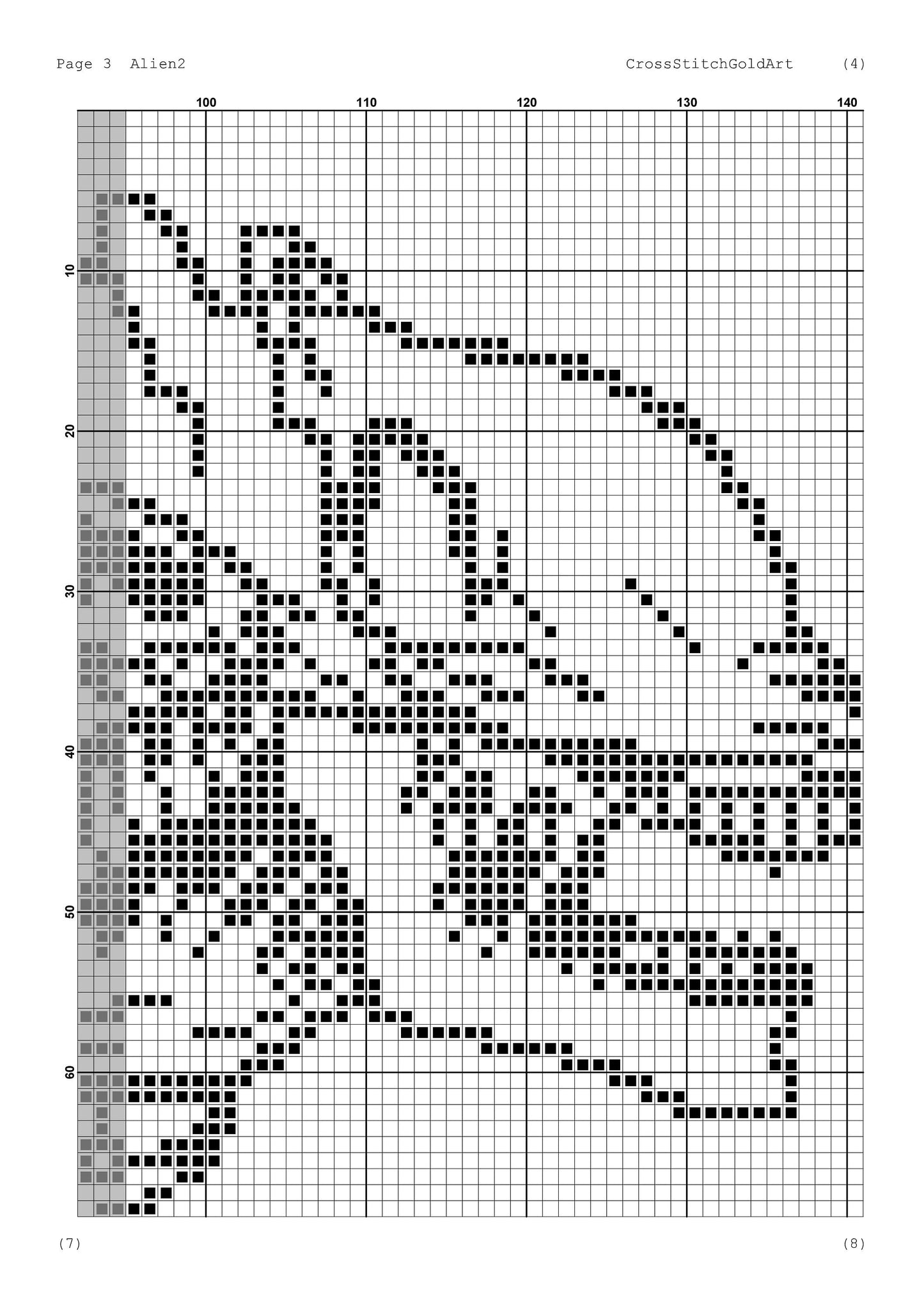 Alien cross stitch pattern Xenomorph Alien embroidery Aliens Scary Movie Fan Designs PDF