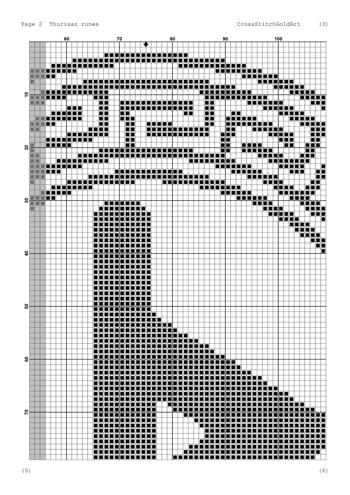 Viking cross stitch pattern for beginners Runes embroidery Celtic ornament cross stitch pattern PDF X-Stitch Printable Norse embroidery
