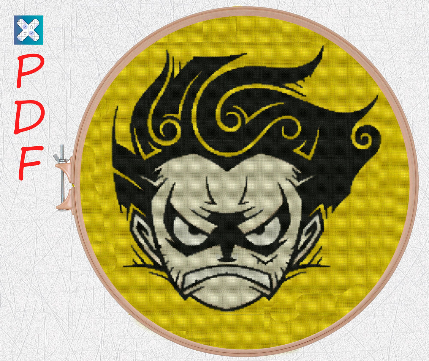 Anime cross stitch pattern Anime embroidery pattern Japan cross stitch PDF