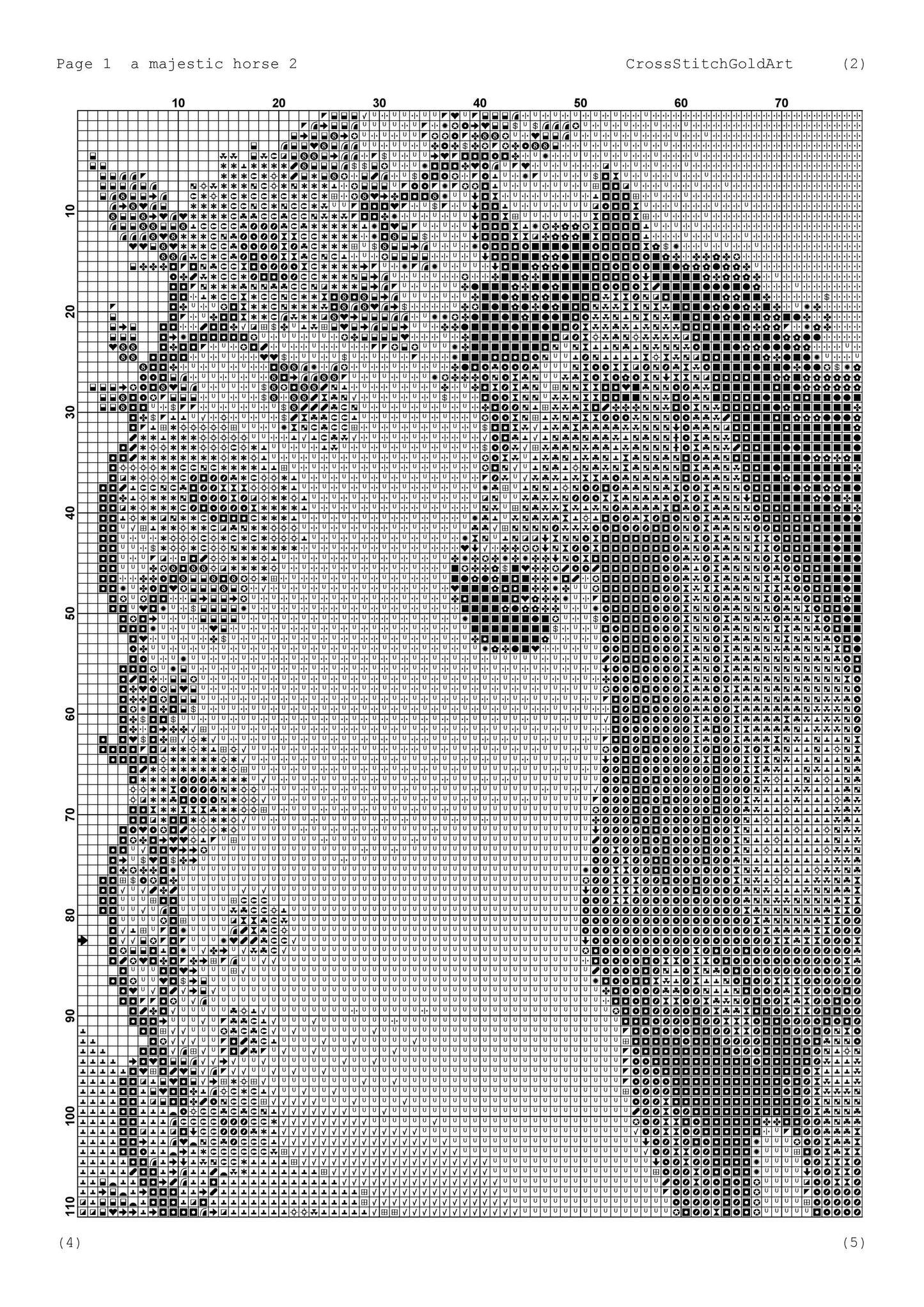 Majestic Horse Cross Stitch Pattern: Equestrian Embroidery Design for Animal Lovers and Crafters