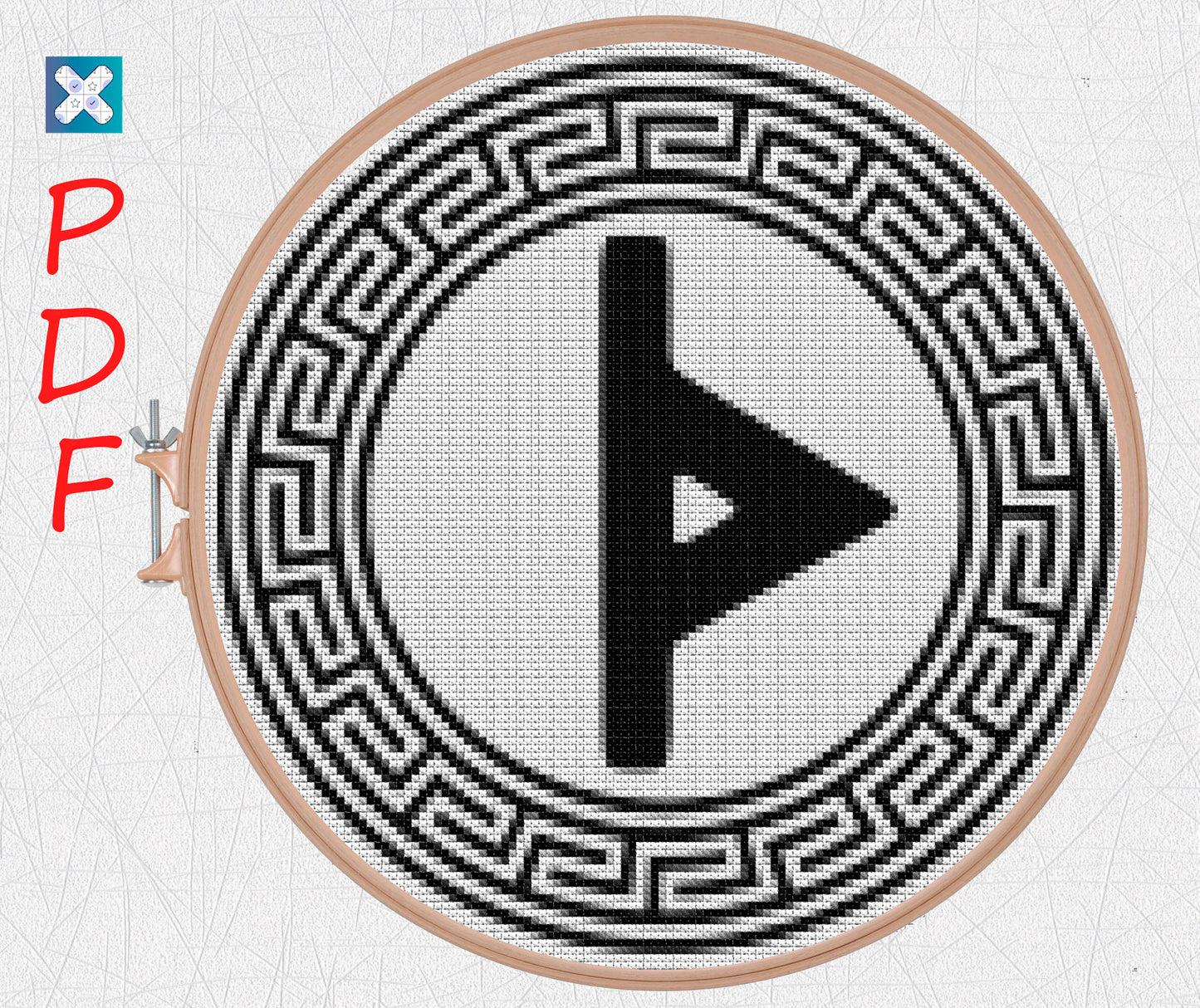 Viking cross stitch pattern for beginners Runes embroidery Celtic ornament cross stitch pattern PDF X-Stitch Printable Norse embroidery