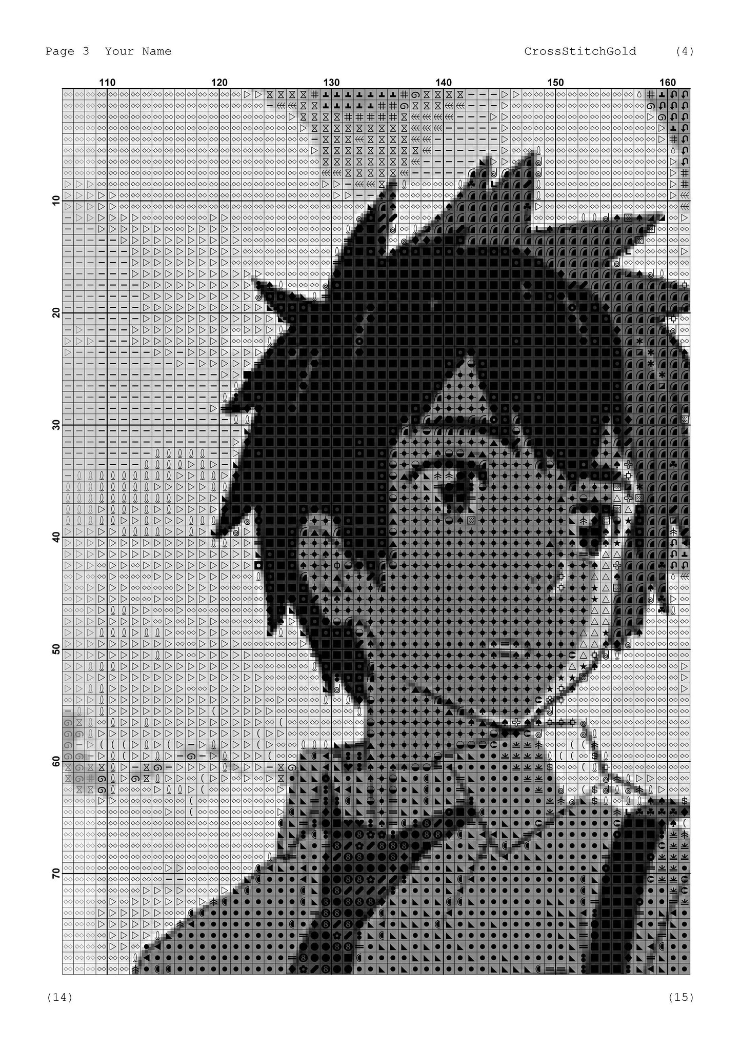 Anime Lovers' Cross Stitch Pattern: Japanese-Inspired Embroidery Design PDF - Modern Aesthetic