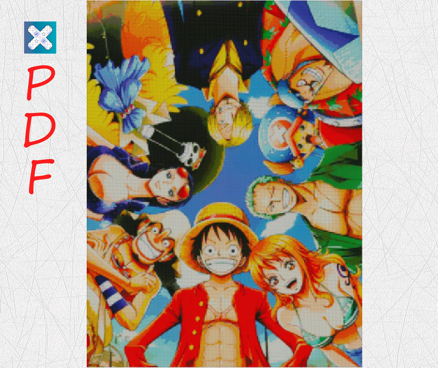 Anime-Inspired Cross Stitch & Embroidery Pattern: Japanese-Style PDF for Modern Crafters