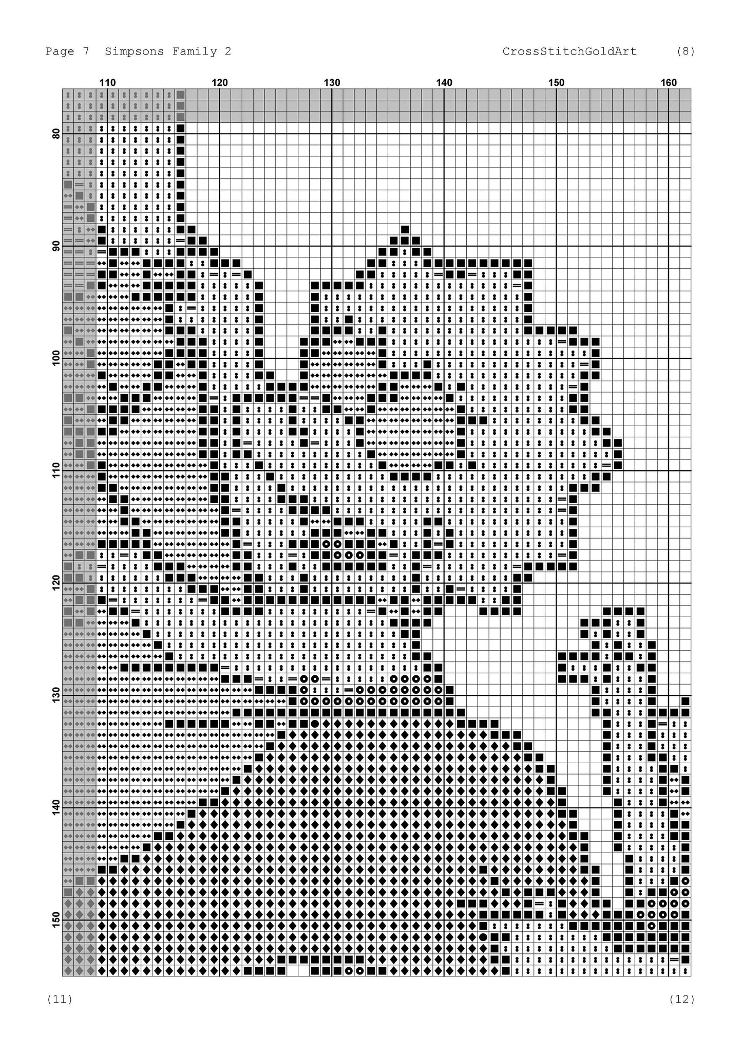 Simpson Family Funny Cross Stitch Pattern: Beginner-Friendly Cartoon Embroidery PDF for TV Fans