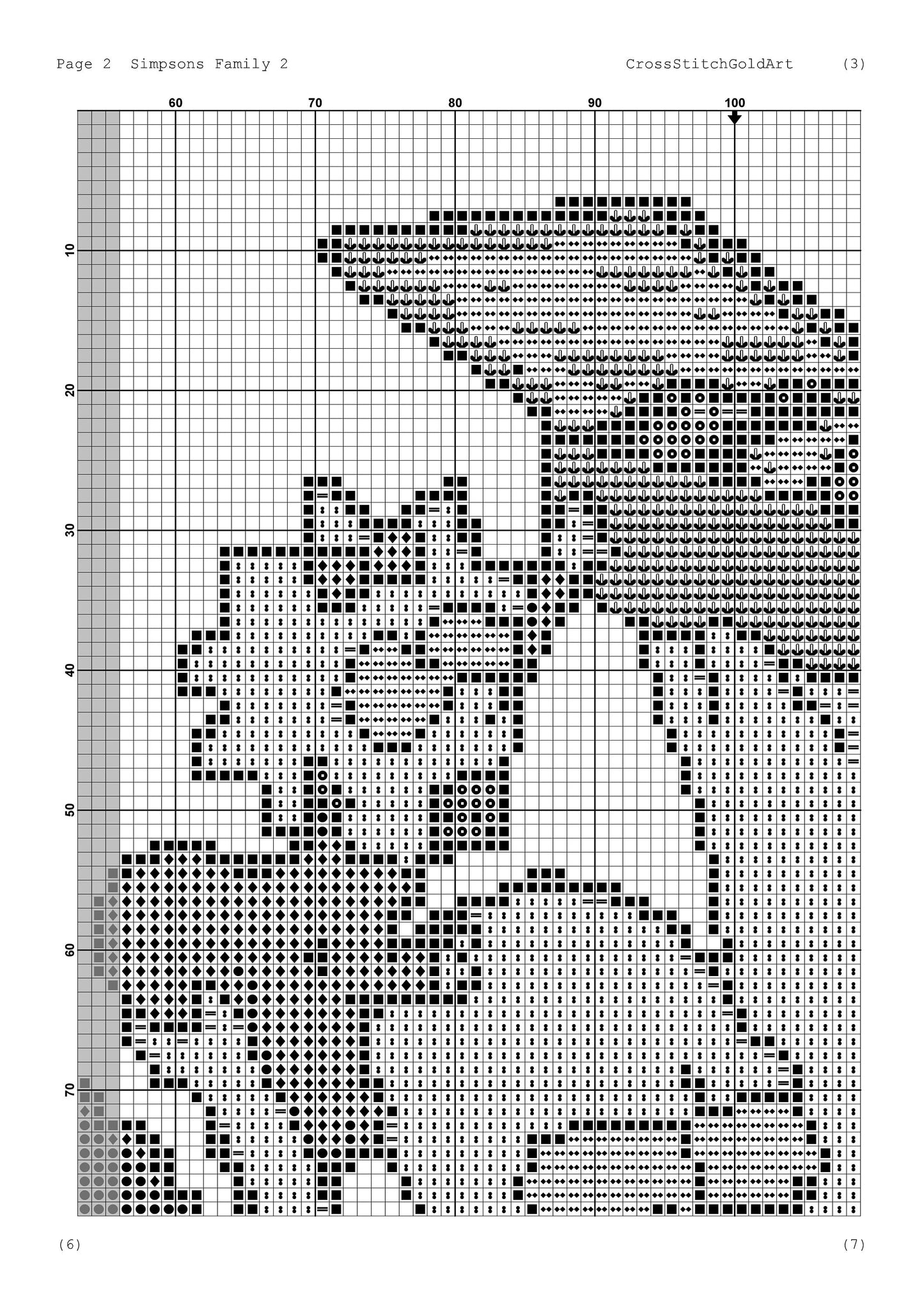 Simpson Family Funny Cross Stitch Pattern: Beginner-Friendly Cartoon Embroidery PDF for TV Fans
