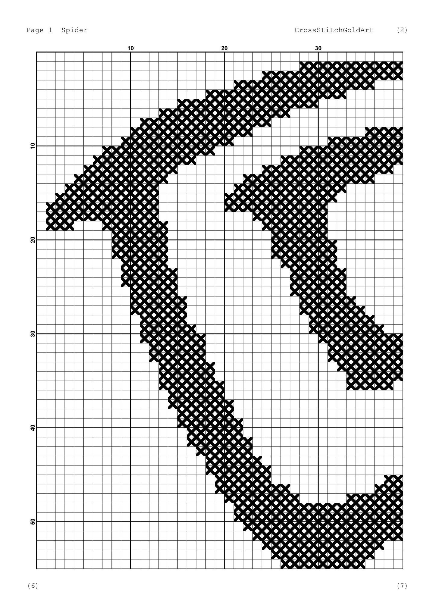 Mystical Spider Ornament Cross Stitch Pattern - Insect Embroidery Chart for Beginners (PDF Download)