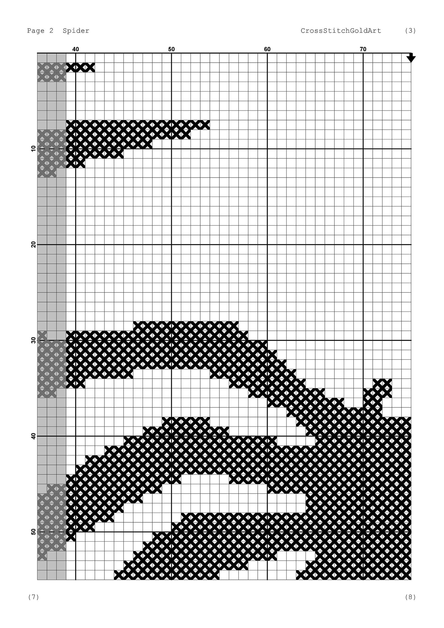 Mystical Spider Ornament Cross Stitch Pattern - Insect Embroidery Chart for Beginners (PDF Download)