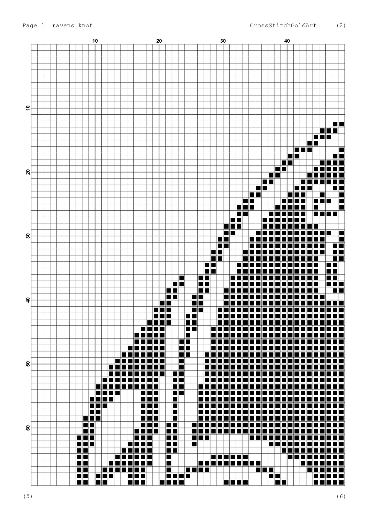 Viking Crow Cross Stitch Pattern: Norse Embroidery for Beginners - Printable PDF on Black Aida