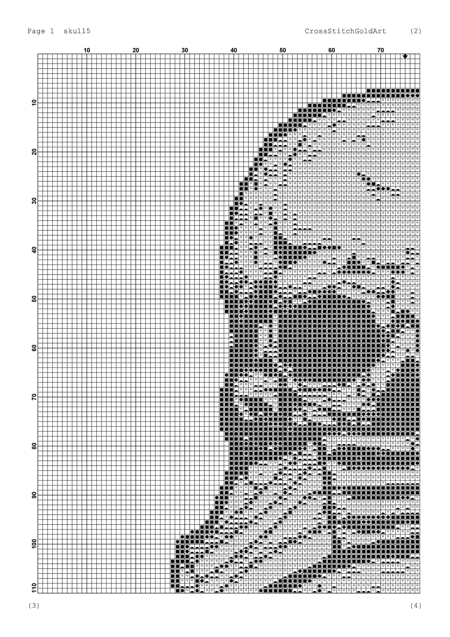 Beginner-Friendly Skeleton Skull Cross Stitch Pattern: Gothic Witchcraft Embroidery PDF for Halloween