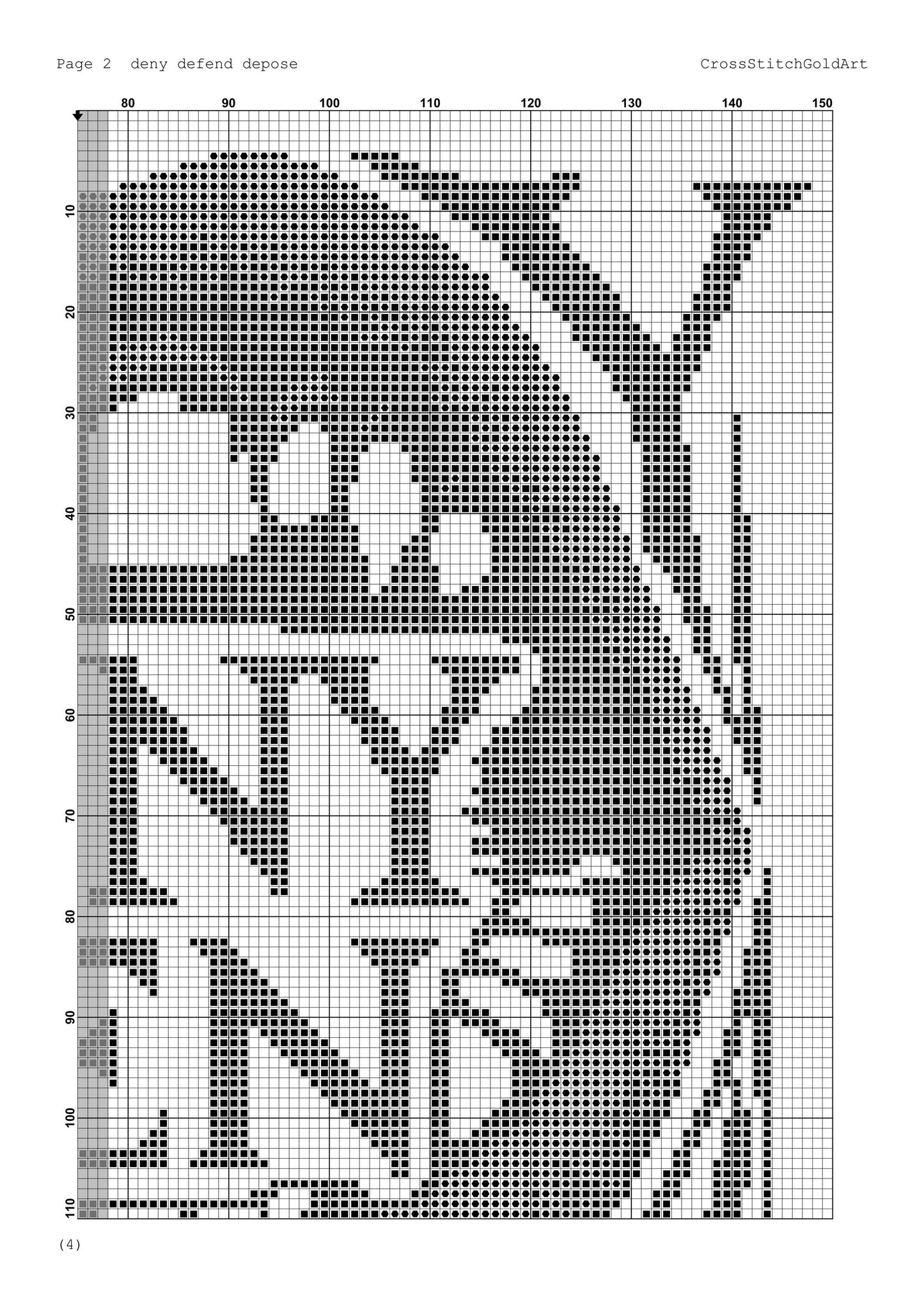 Sarcastic 'Deny, Defend, Depose' Cross Stitch Pattern - Printable PDF Download for Subversive Crafters