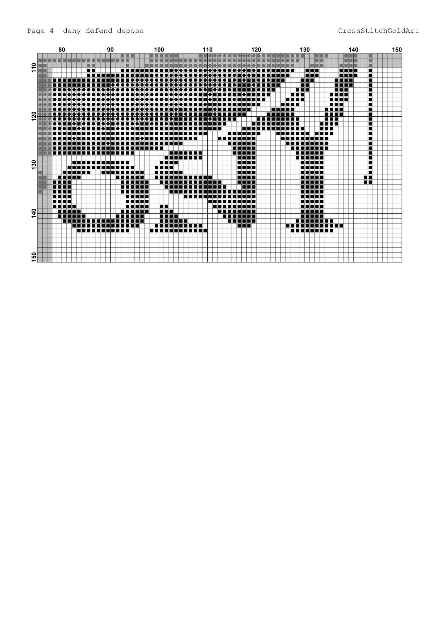 Sarcastic 'Deny, Defend, Depose' Cross Stitch Pattern - Printable PDF Download for Subversive Crafters