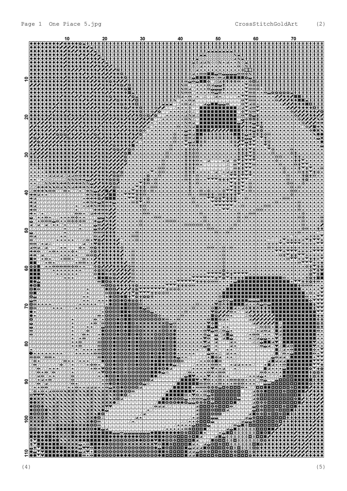 Japanese Anime Embroidery Design: Modern Cross Stitch Pattern PDF for Aesthetic Large Artwork