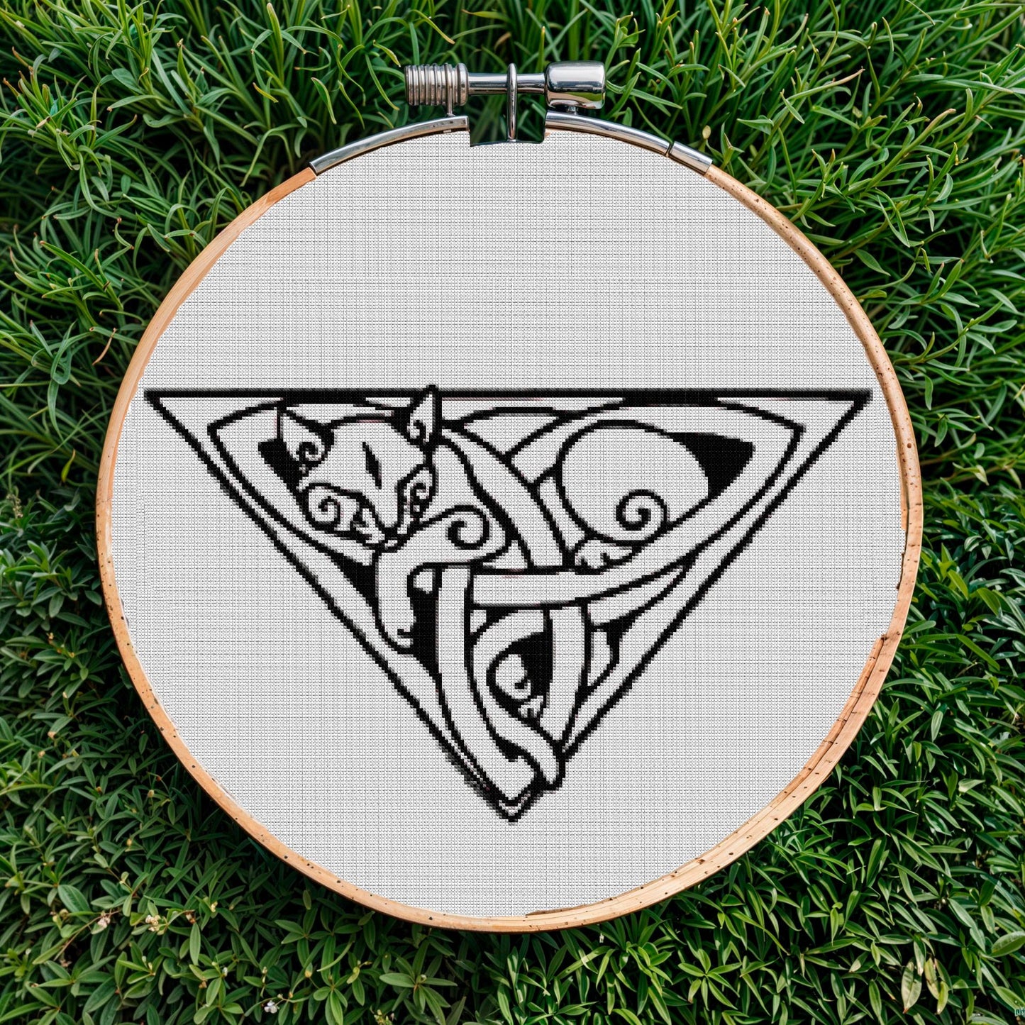 Enchanting Feline Cross Stitch Pattern: Beginner-Friendly Mystical Cat Embroidery Design for DIY Crafters