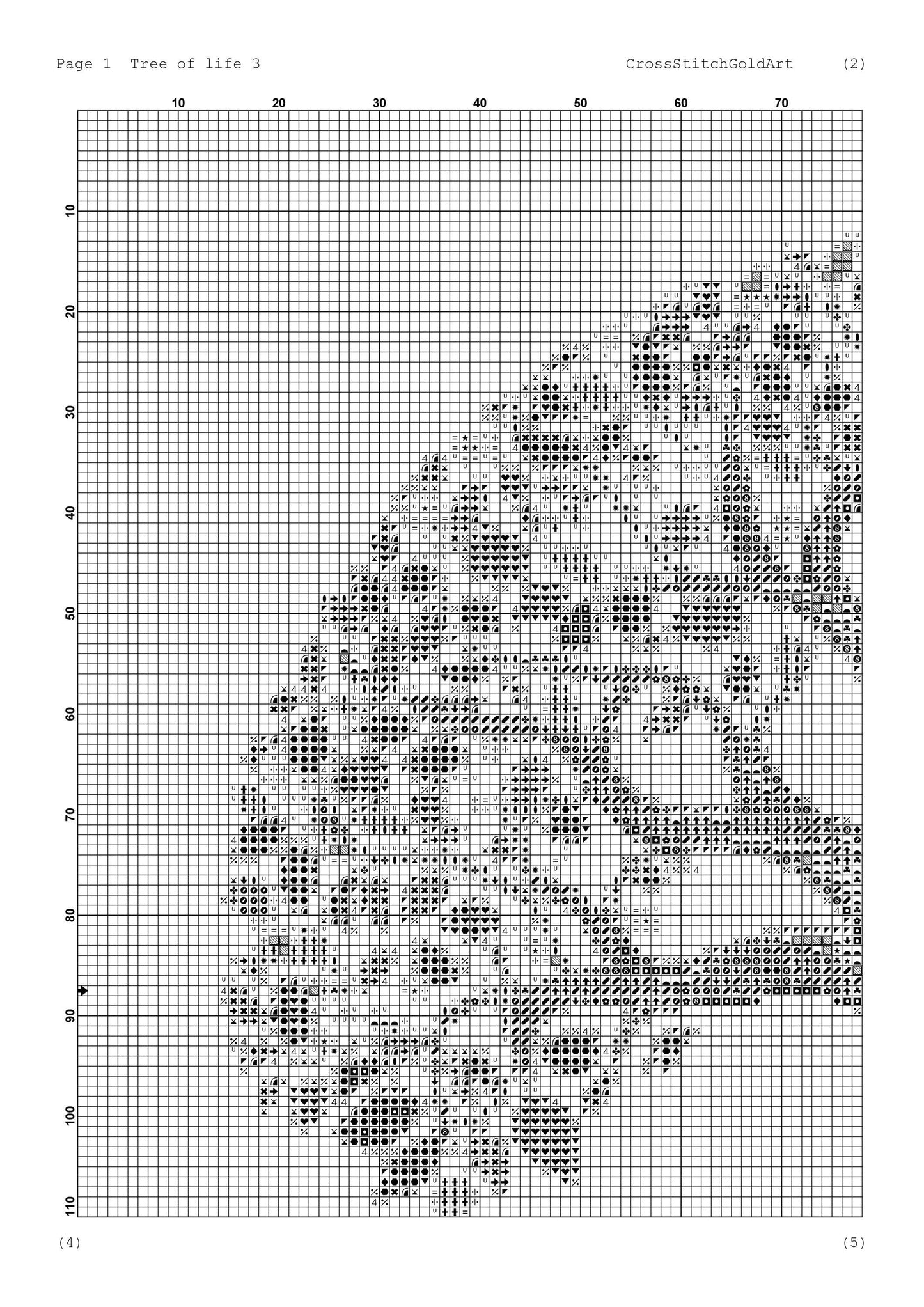 Celtic-Norse Tree of Life Viking Cross Stitch Pattern: Printable Embroidery PDF for Beginners