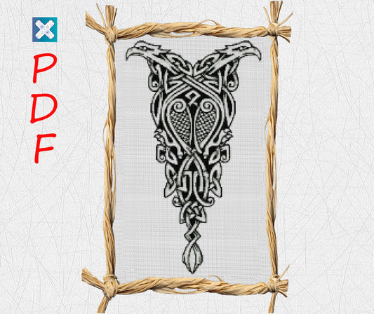 Celtic ornament cross stitch pattern Viking cross stitch pattern PDF X-Stitch Printable Norse embroidery