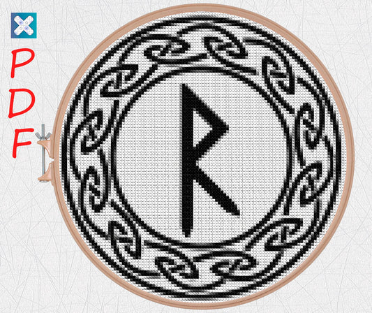 Viking cross stitch pattern for beginners Runes embroidery Celtic ornament cross stitch pattern PDF X-Stitch Printable Norse embroidery
