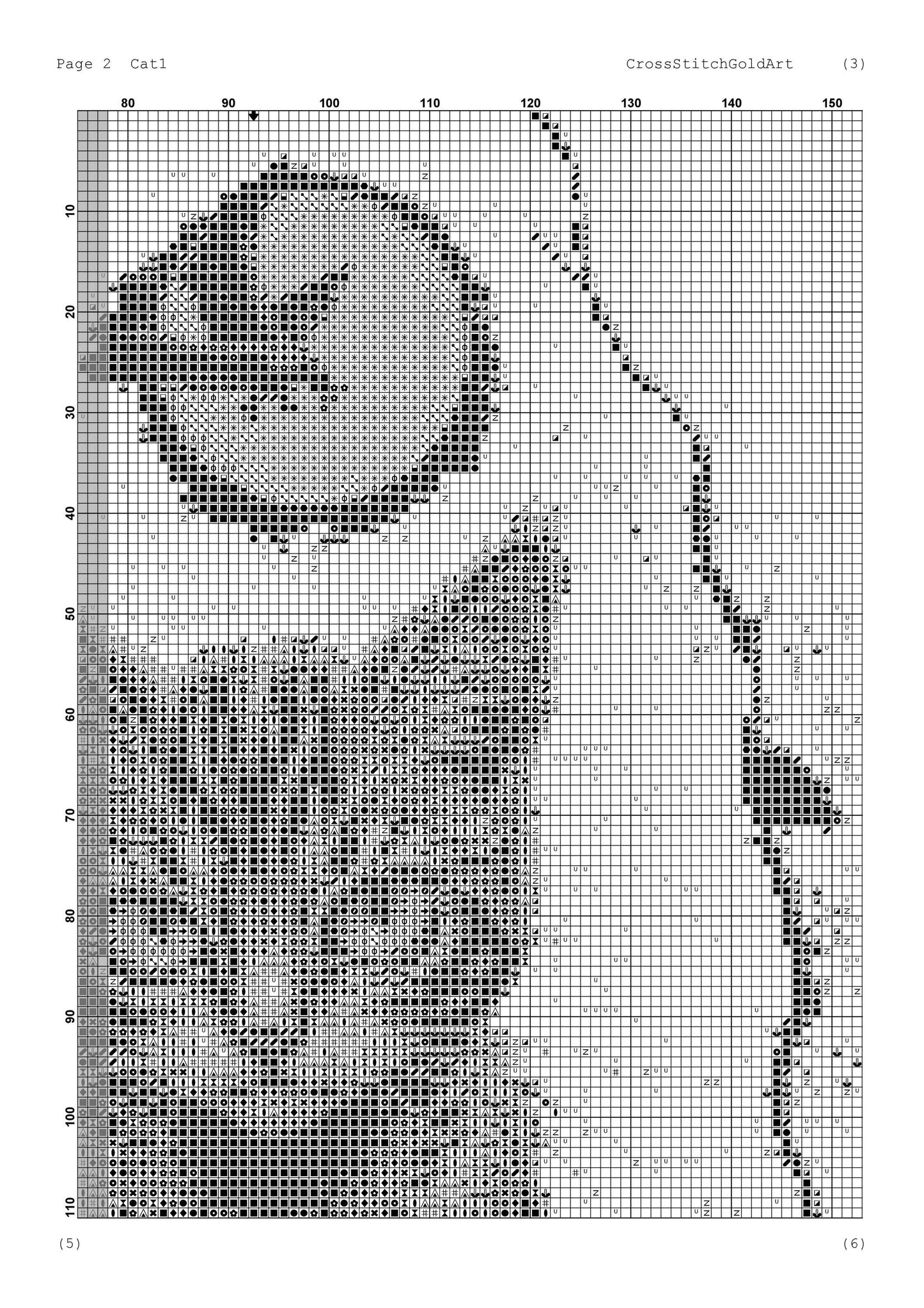 Mystical Cat & Moon Cross Stitch Pattern - Easy Beginner Embroidery Design for Animal Lovers