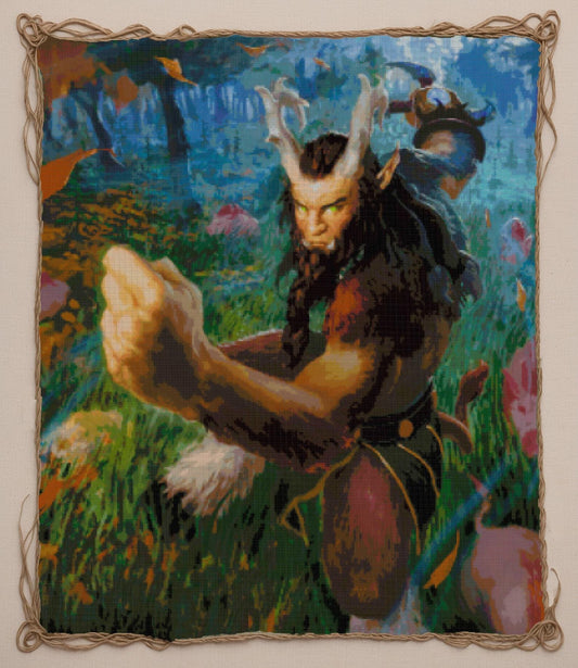 Norse Fantasy Viking Cross Stitch Pattern: Cernunnos Embroidery PDF - Printable X-Stitch Design