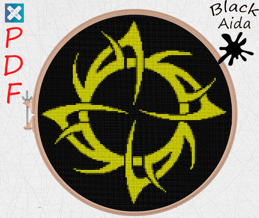 Gothic and Mystical cross stitch pattern Witch gothic cross stitch Mystical embroidery pattern PDF Easy level counted cross stitch chart