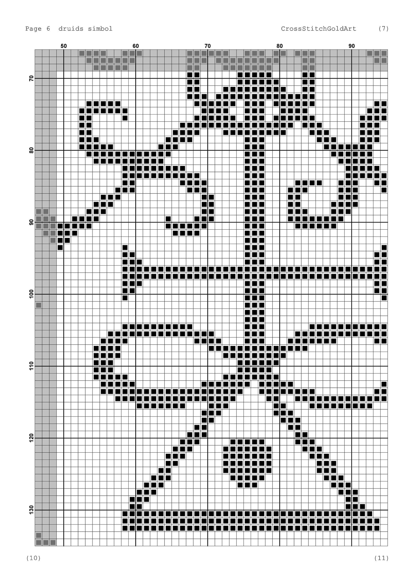Druid cross stitch pattern Celtic ornament cross stitch pattern PDF X-Stitch Printable Norse embroidery
