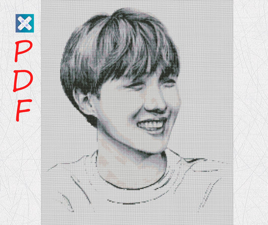 BTS cross stitch pattern Bangtan Boys embroidery PDF J-Hope BTS