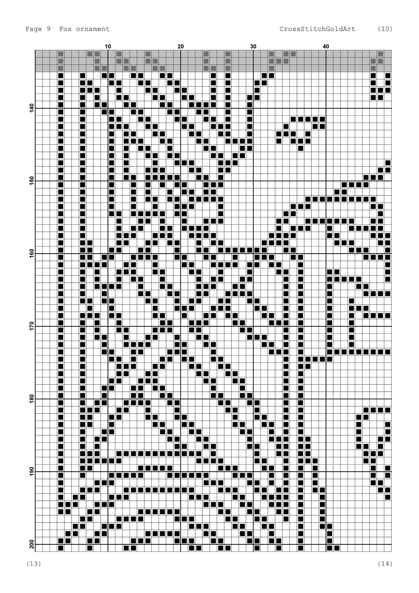 Viking Fox Cross Stitch Pattern: Woodland Animal Norse Embroidery PDF - Printable X-Stitch Design