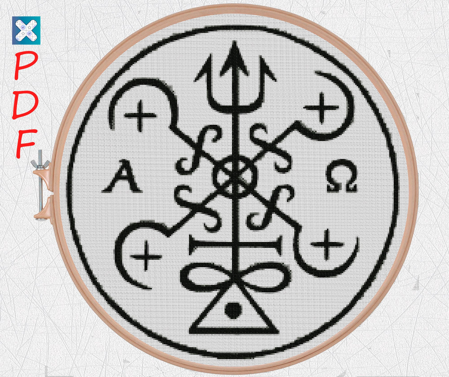 Druid cross stitch pattern Celtic ornament cross stitch pattern PDF X-Stitch Printable Norse embroidery