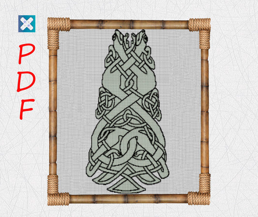 Viking cross stitch pattern Celtic ornament cross stitch pattern PDF X-Stitch Printable Norse embroidery