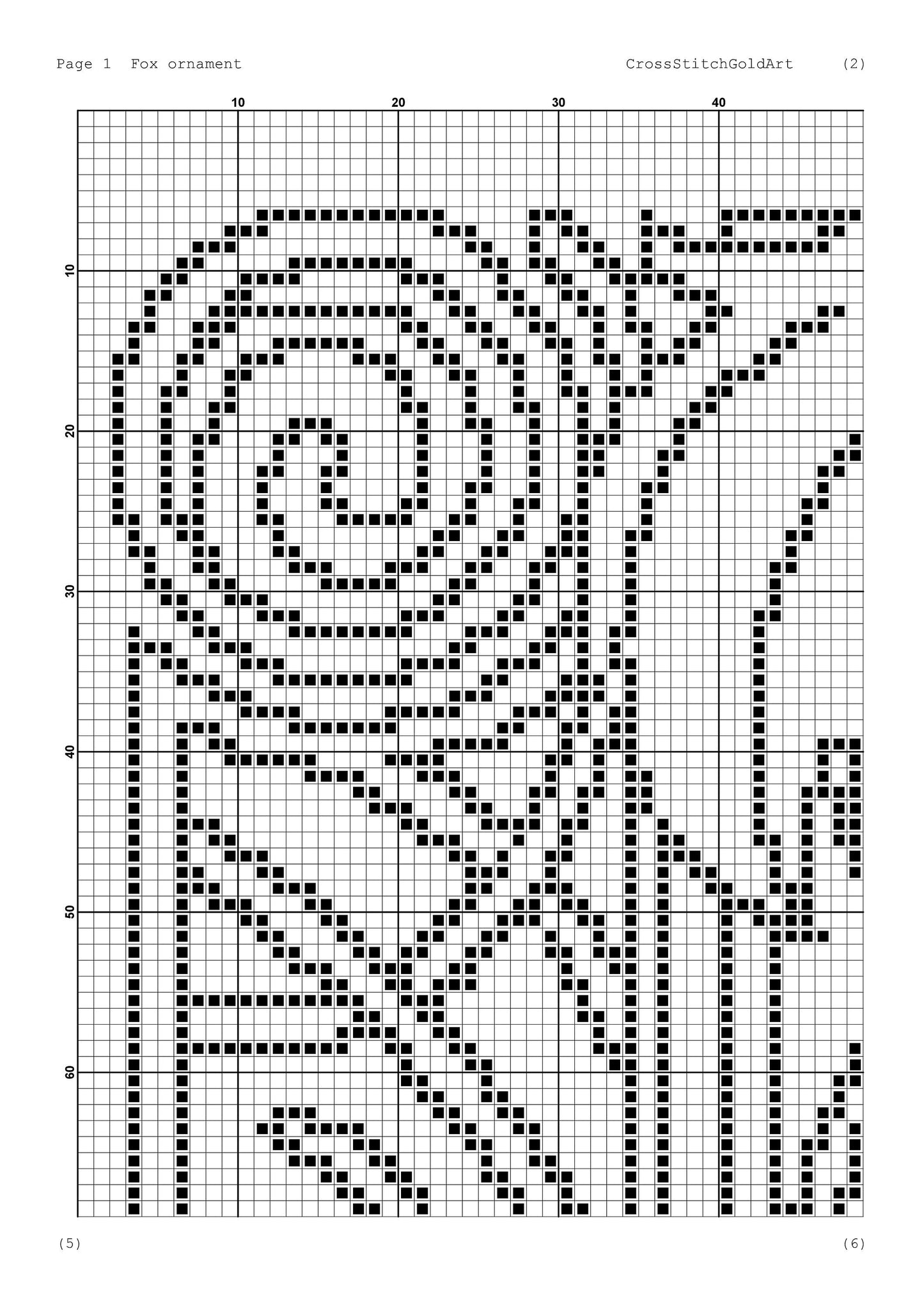 Viking Fox Cross Stitch Pattern: Woodland Animal Norse Embroidery PDF - Printable X-Stitch Design