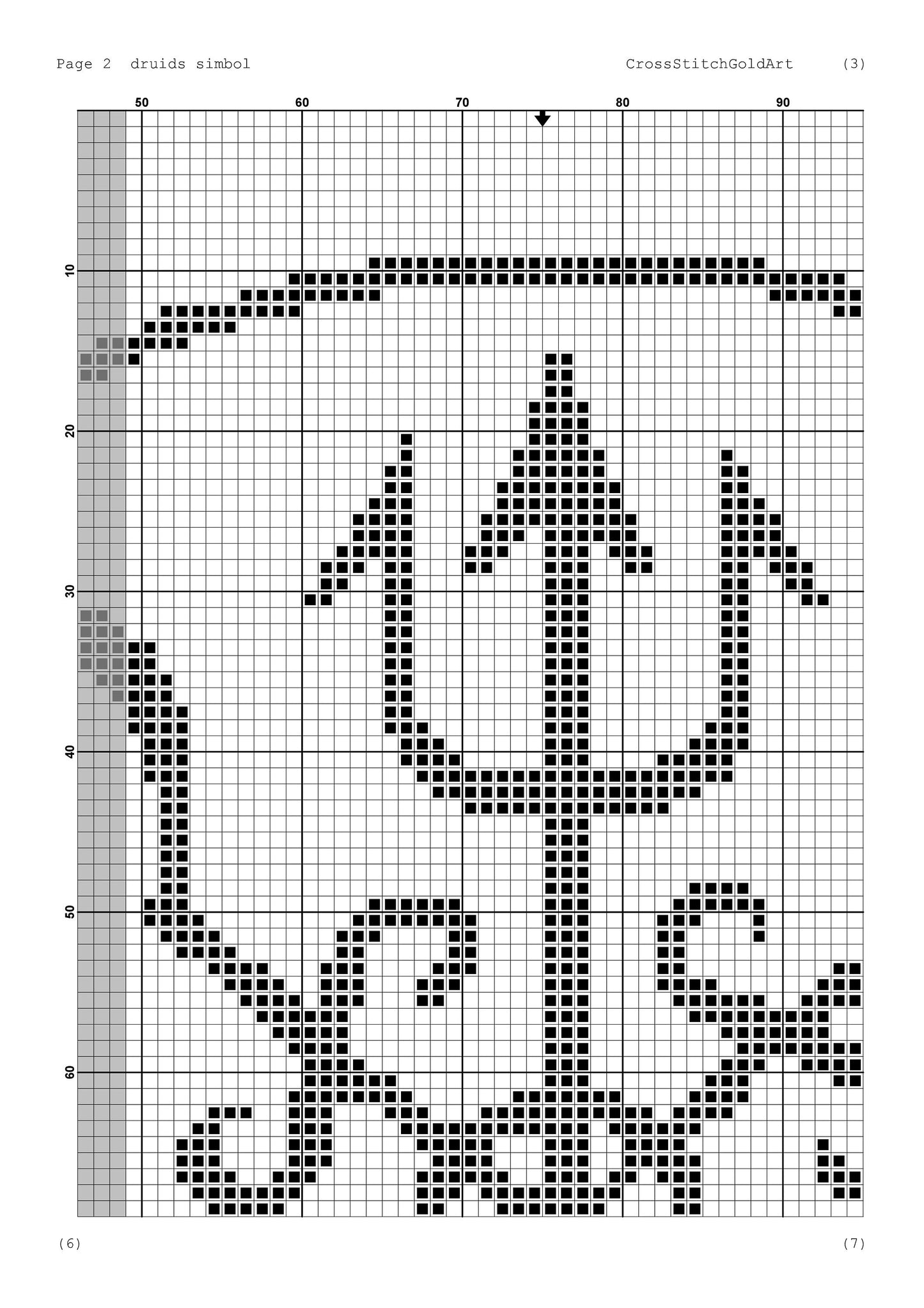 Druid cross stitch pattern Celtic ornament cross stitch pattern PDF X-Stitch Printable Norse embroidery