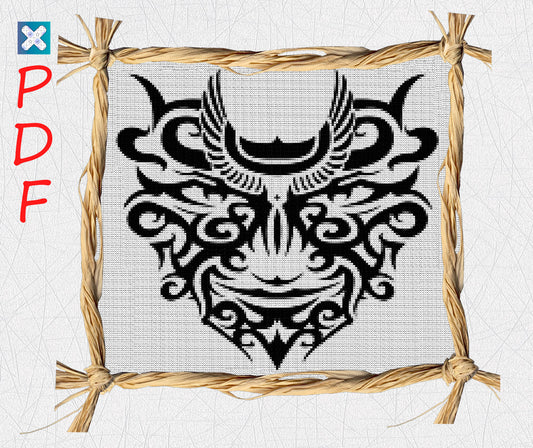 Mask cross stitch pattern Ornament cross stitch Gothic and Mystical embroidery level counted cross stitch chart