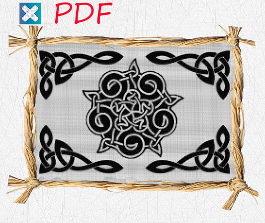 Celtic Viking Cross Stitch Ornament: Beginner-Friendly Norse Symbol Embroidery Pattern (PDF)