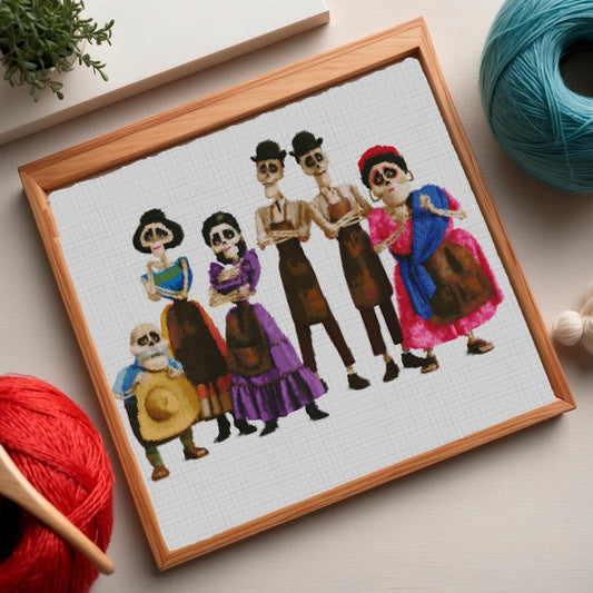 Funny Coco Embroidery Pattern: Beginner-Friendly Cross Stitch PDF for TV Cartoon Fans