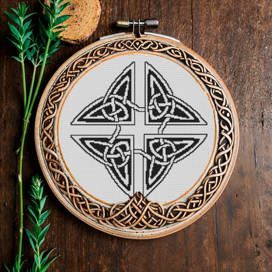 Norse Viking Cross Stitch Pattern: Beginner-Friendly Asatru Ornament PDF for Printable Embroidery
