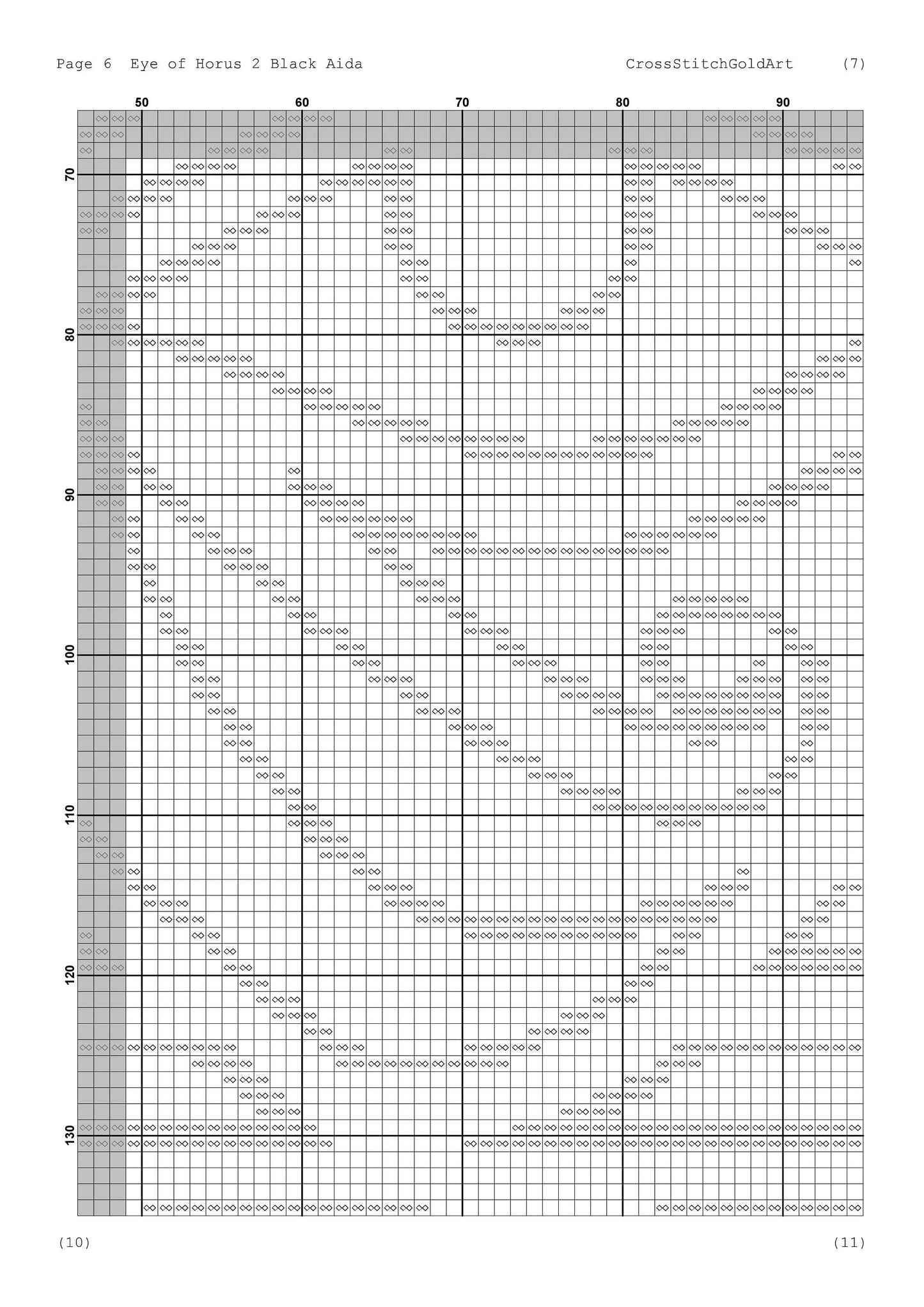 Eye of Horus Egyptian Cross Stitch Pattern: Beginner-Friendly Embroidery on Black Aida