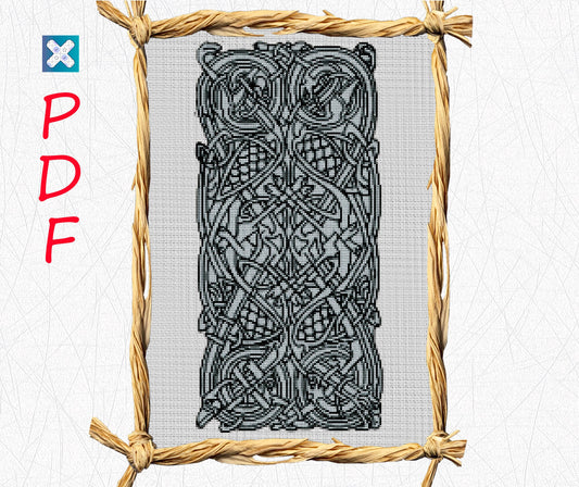Viking cross stitch pattern Celtic ornament cross stitch pattern PDF X-Stitch Printable Norse embroidery