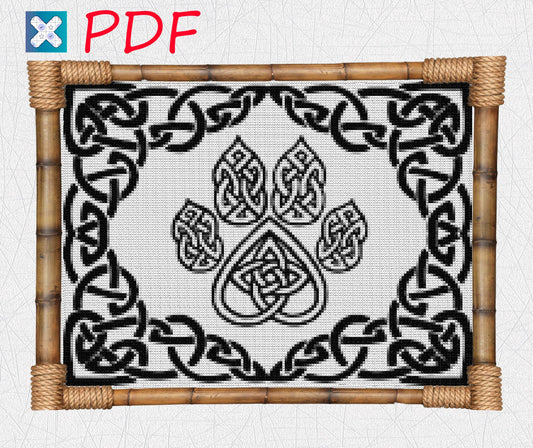 Viking cross stitch pattern Celtic ornament cross stitch pattern PDF X-Stitch Printable Norse embroidery