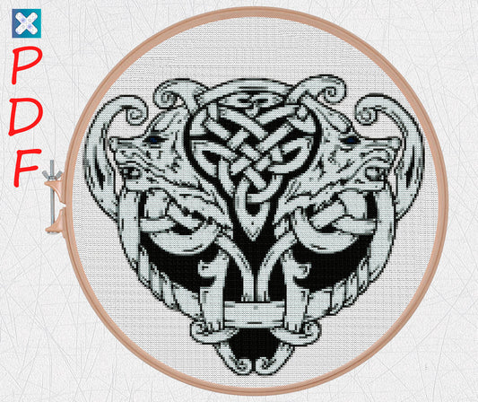 Viking cross stitch pattern Celtic ornament cross stitch pattern PDF X-Stitch Printable Norse embroidery