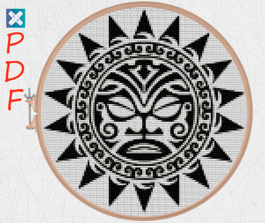 Mandala cross stitch pattern for beginners Polynesian Mandala cross stitch Mandala embroidery
