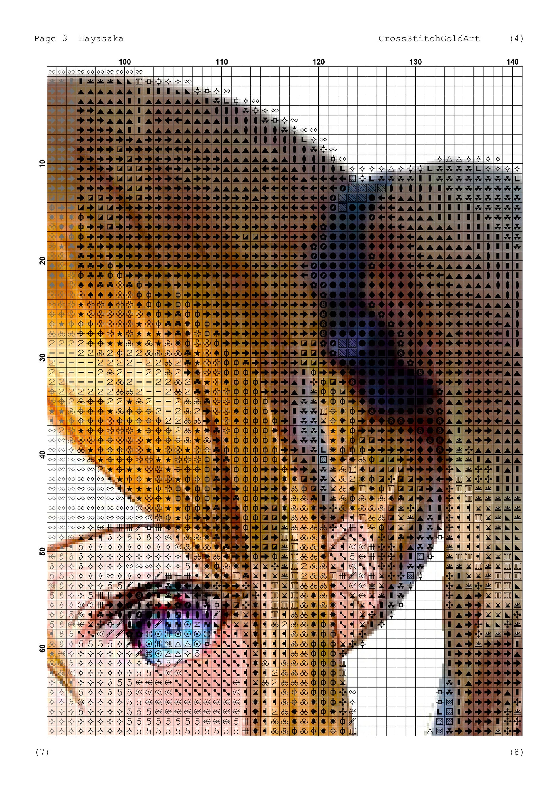 Cute Anime Embroidery Pattern: Japanese-Inspired Cross Stitch PDF Design for Modern Aesthetic Crafters