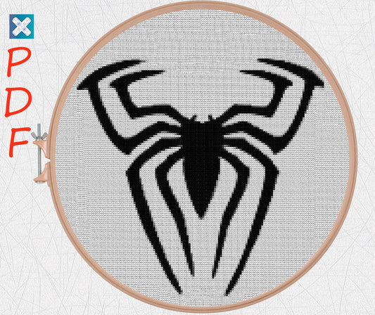 Mystical Spider Ornament Cross Stitch Pattern - Insect Embroidery Chart for Beginners (PDF Download)