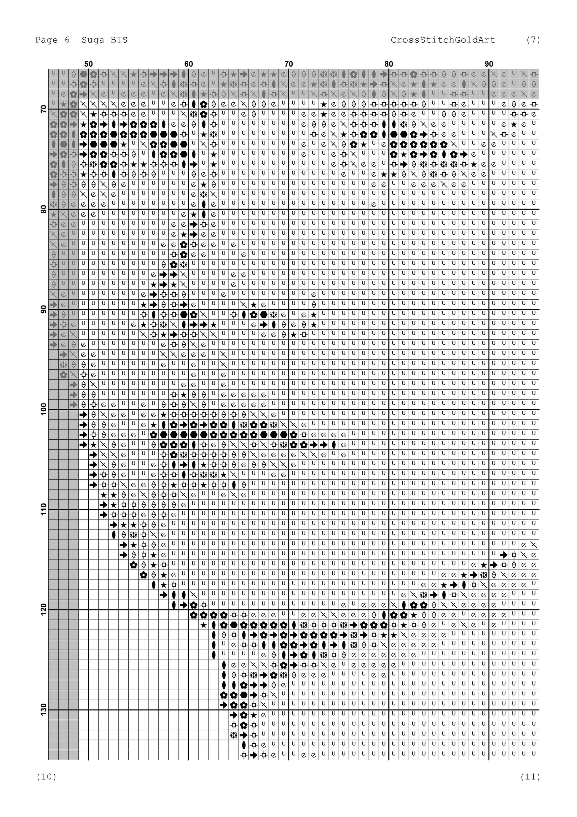 BTS Bangtan Boys Cross Stitch Pattern - Suga Embroidery PDF for K-pop Fans and Beginners