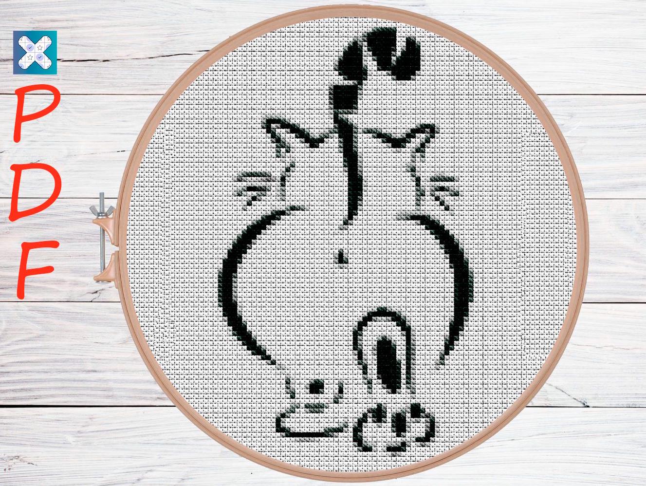 Enchanting Feline Cross Stitch Pattern: Beginner-Friendly Mystical Cat Embroidery Design for DIY Crafters