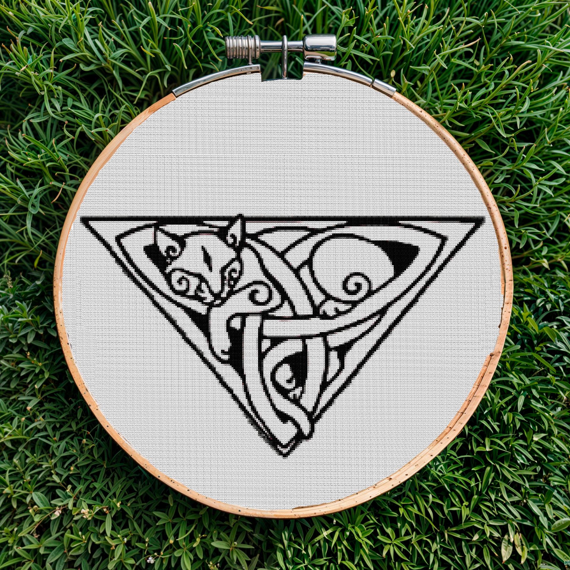 Enchanting Feline Cross Stitch Pattern: Beginner-Friendly Mystical Cat Embroidery Design for DIY Crafters