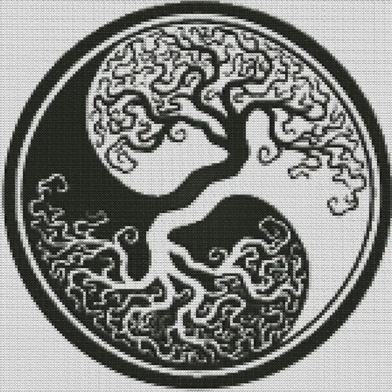 Tree of Life Viking Cross Stitch Pattern: Celtic Norse Embroidery PDF for Beginners