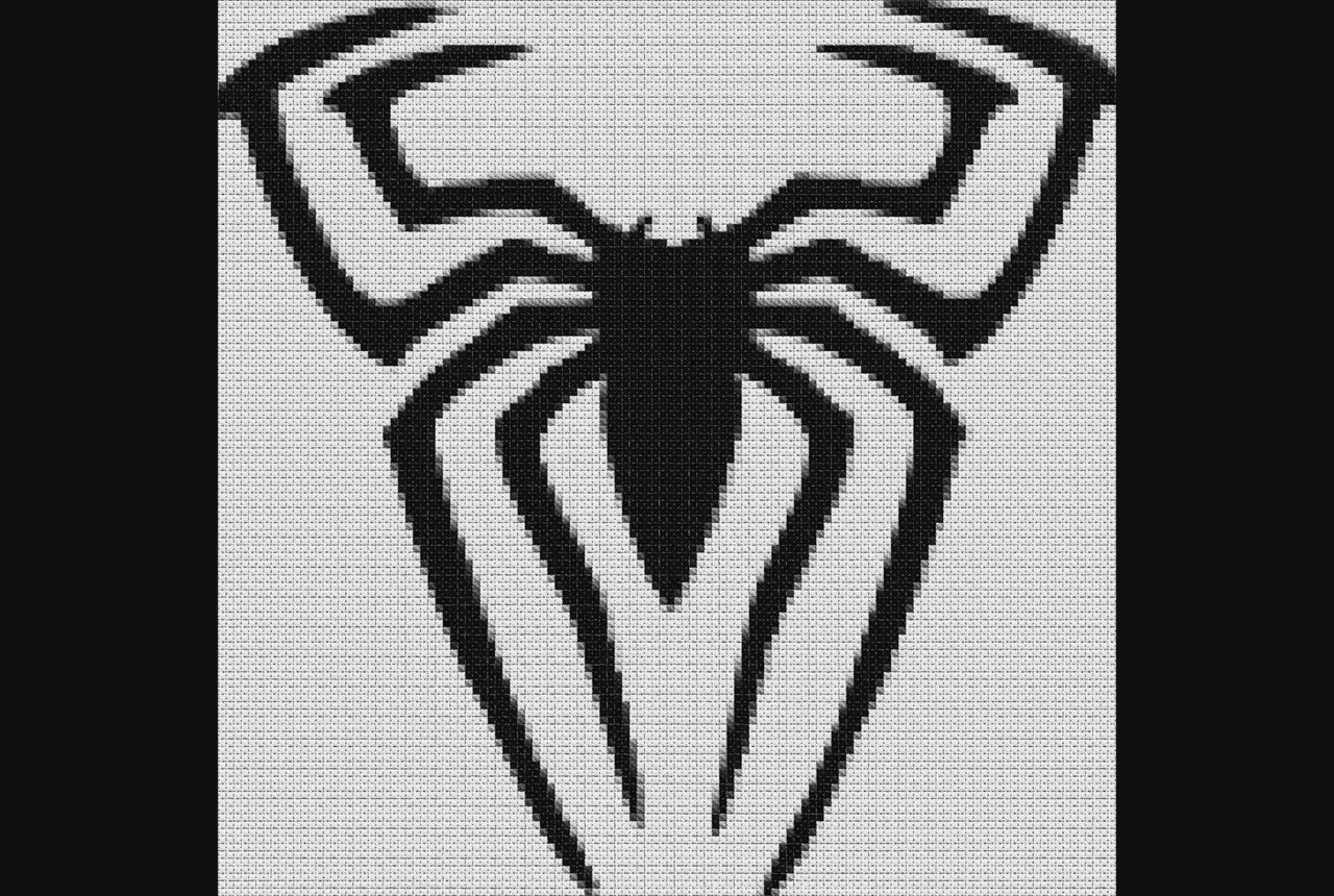 Mystical Spider Ornament Cross Stitch Pattern - Insect Embroidery Chart for Beginners (PDF Download)