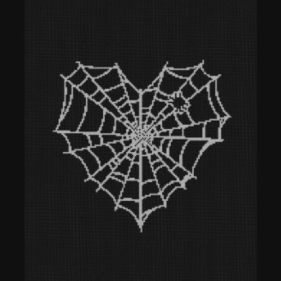 Beginner-Friendly Spider Web Cross Stitch Pattern: Easy Embroidery Design for Halloween Decor