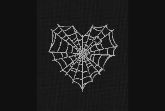 Beginner-Friendly Spider Web Cross Stitch Pattern: Easy Embroidery Design for Halloween Decor